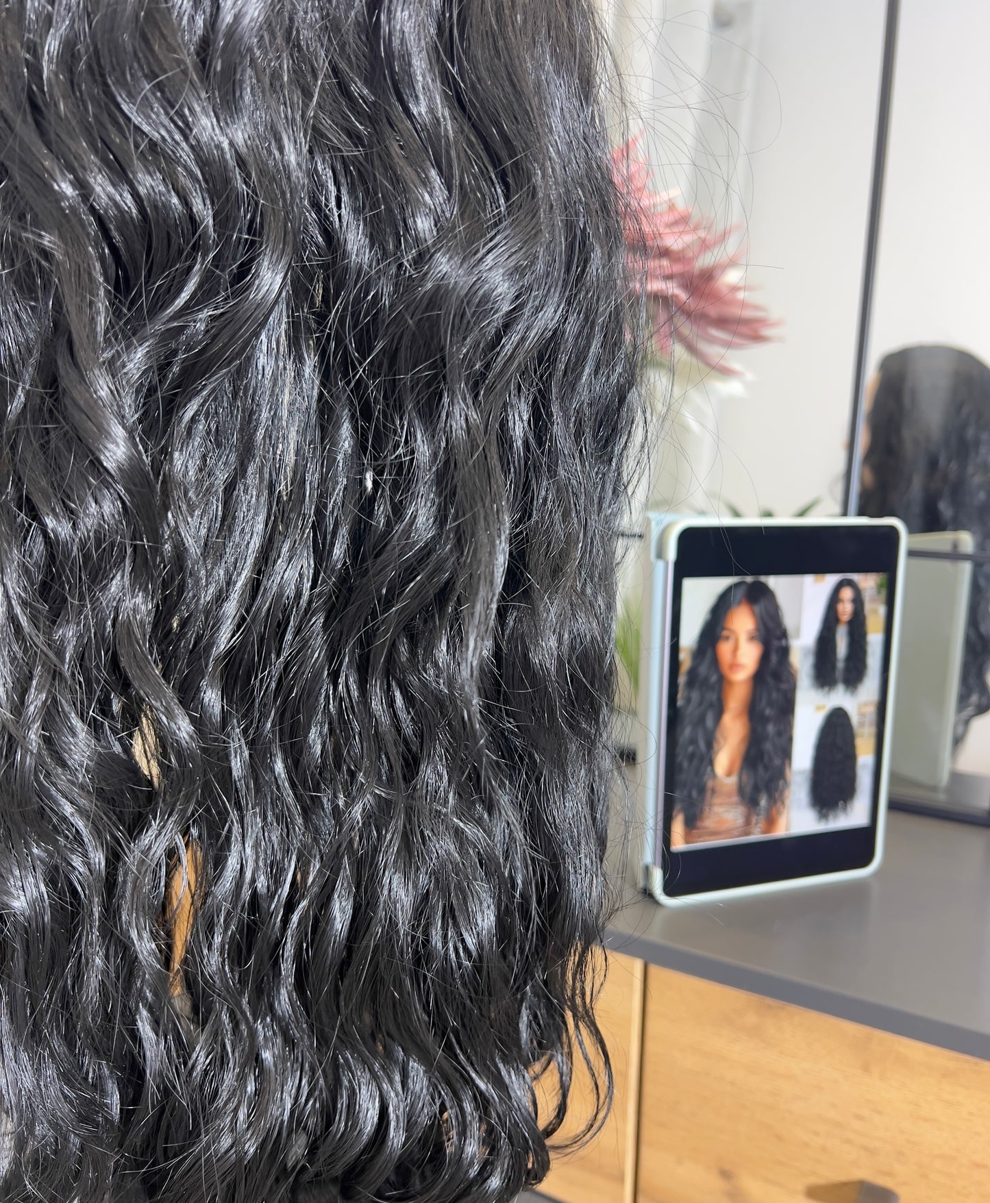 Curly & black