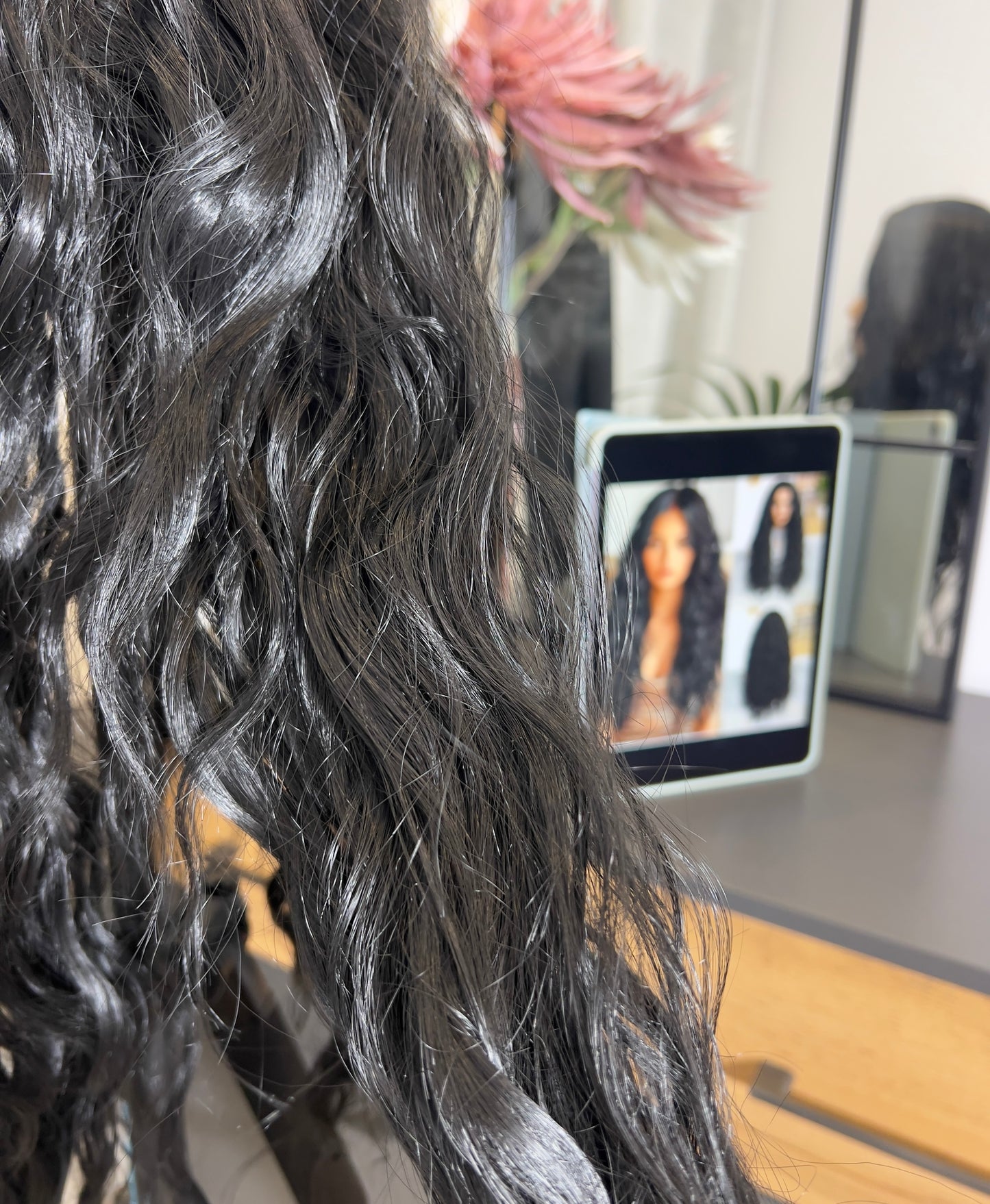 Curly & black