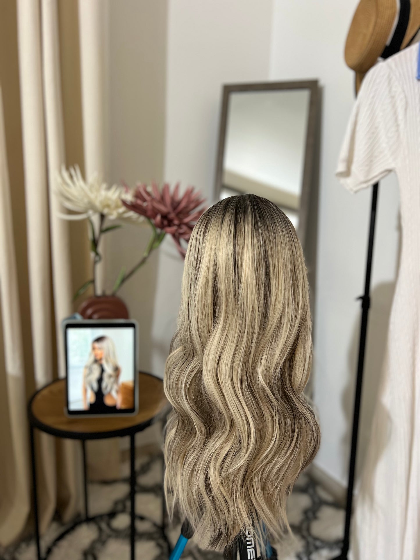 Big Wavy Ombre Gray Gradient Synthetic Wig