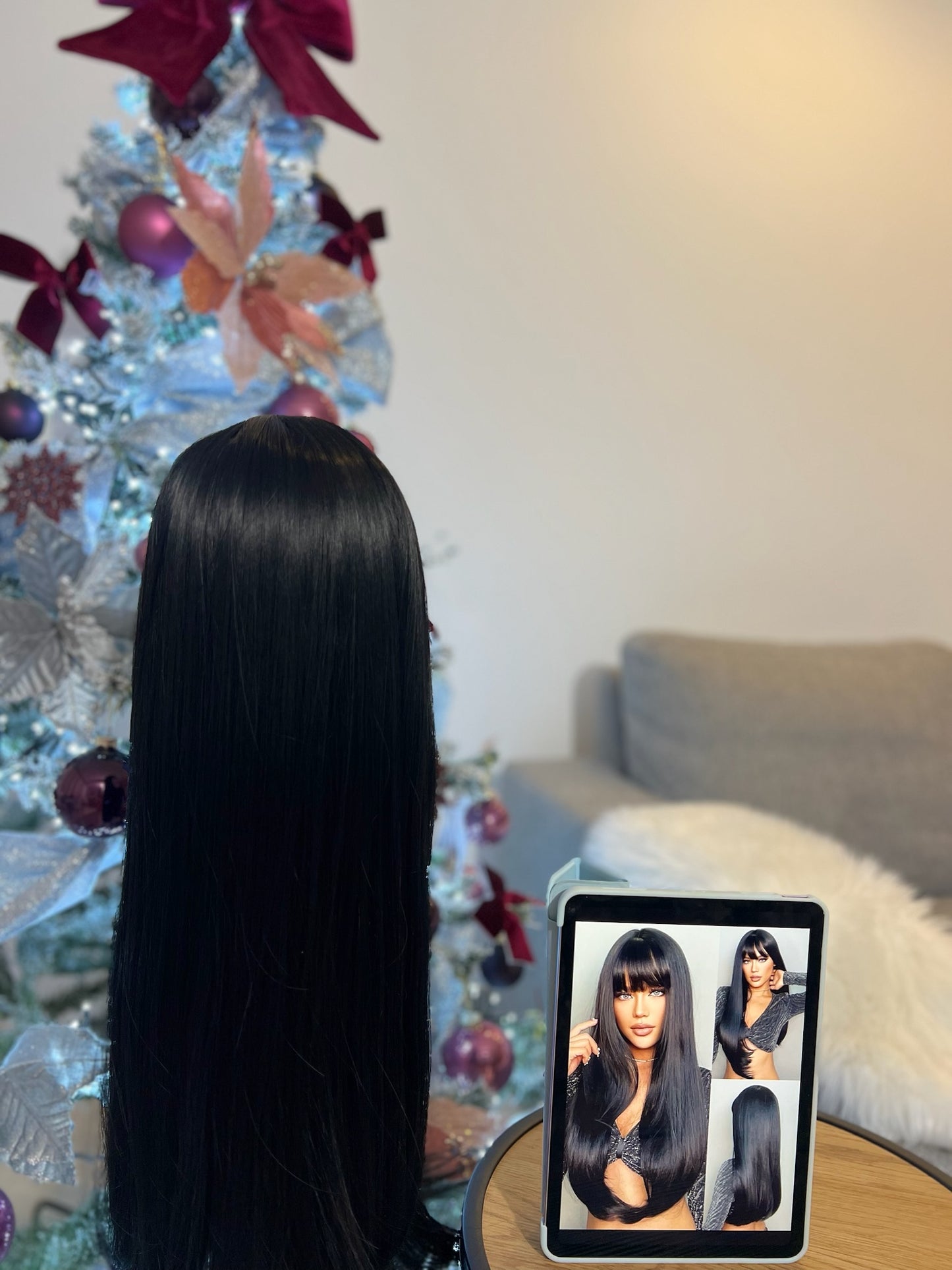 Black Long Straight Wig