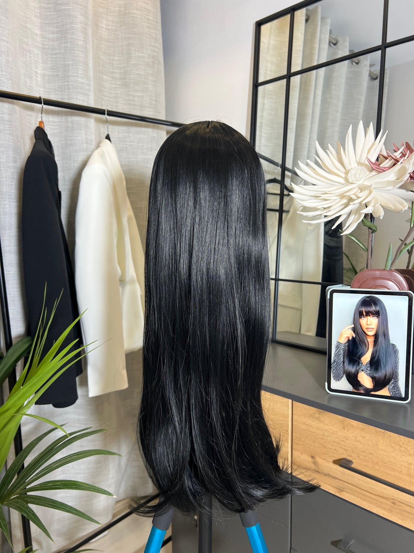 Black Long Straight Wig