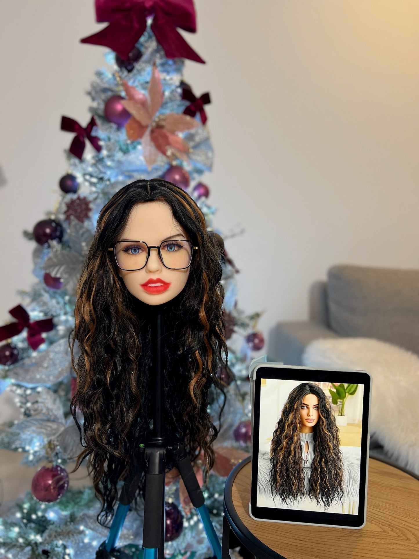 Fluffy Brown Long Curly Wig