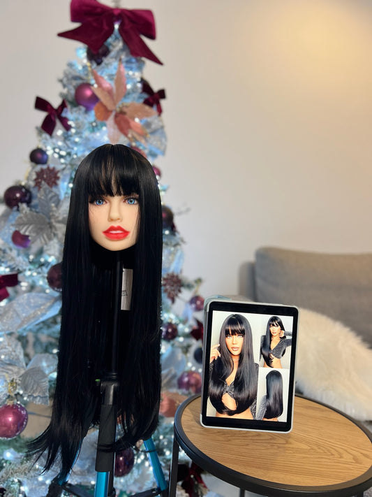 Black Long Straight Wig