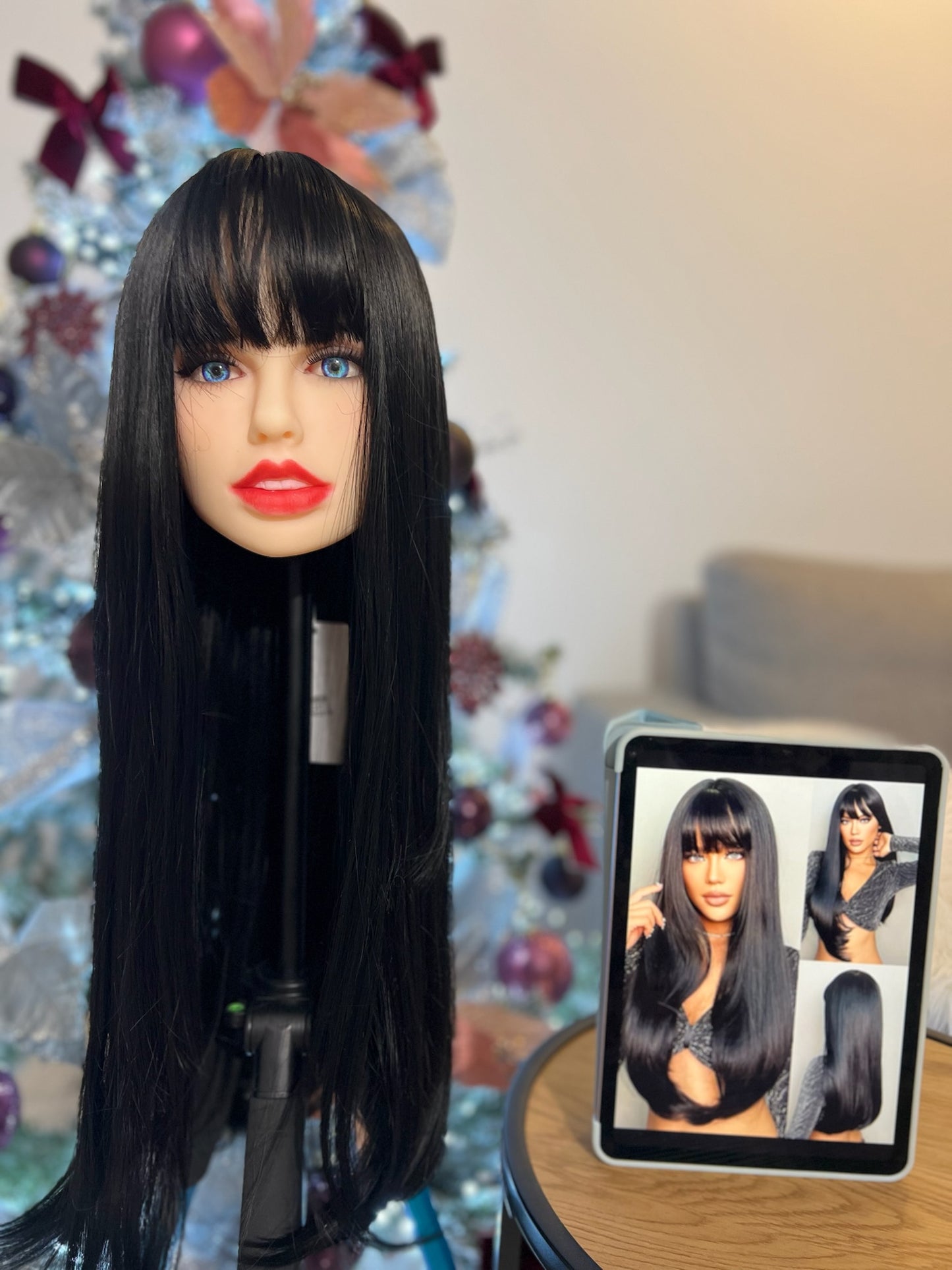 Black Long Straight Wig