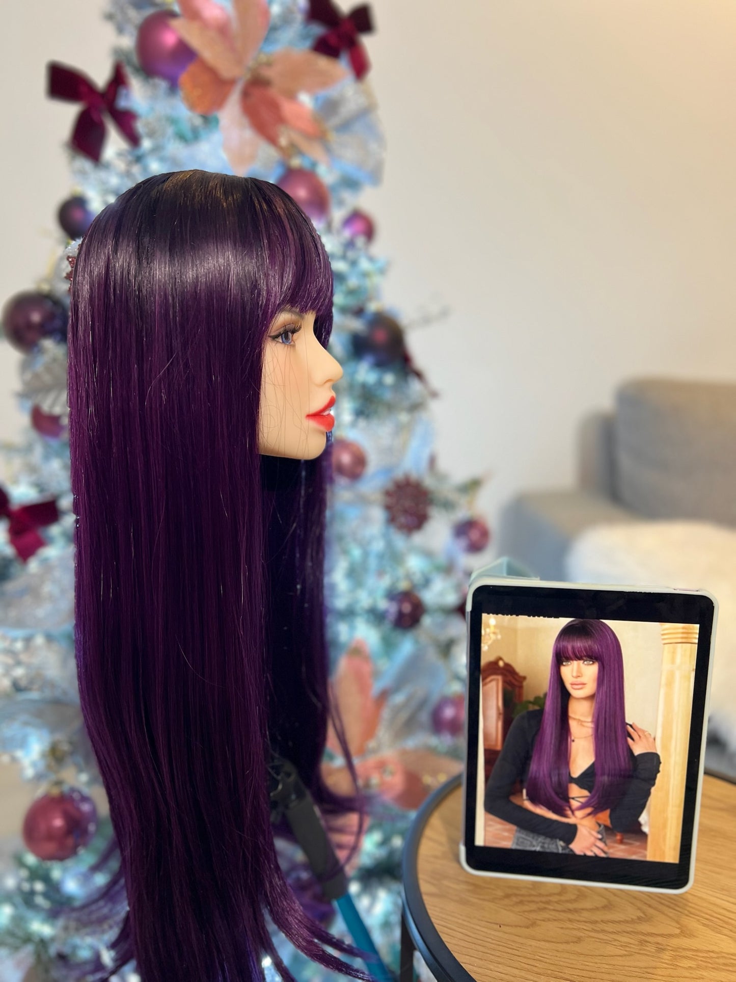 Straight Purple Wig