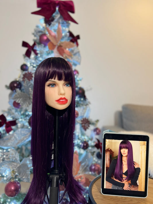 Straight Purple Wig