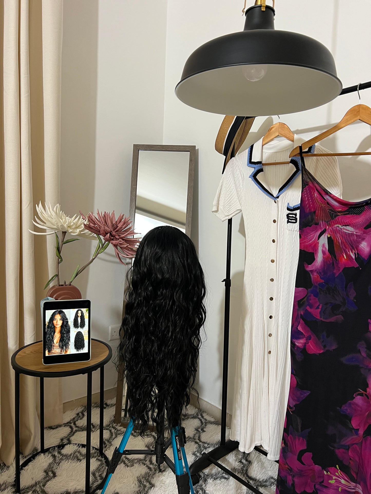 Fluffy Black Curly Wig