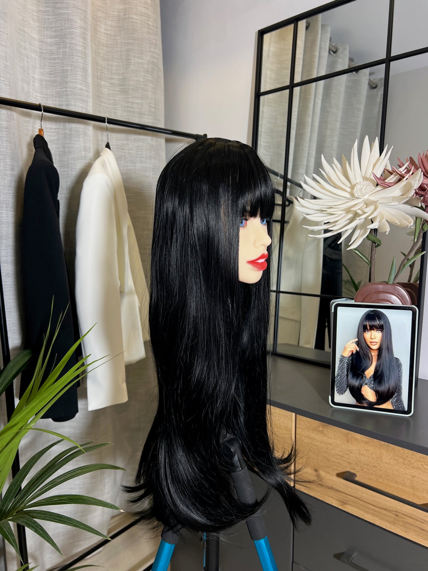 Black Long Straight Wig